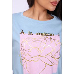 Туника женская №80013 кулирка (р-ры: 48-62) серо-голубой Туника женская №80013 кулирка (р-ры: 48-62) серо-голубой