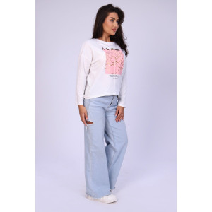 Туника женская №80013 кулирка (р-ры: 48-62) молочный Туника женская №80013 кулирка (р-ры: 48-62) молочный