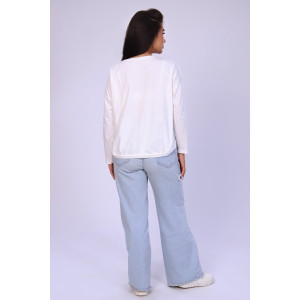 Туника женская №80013 кулирка (р-ры: 48-62) молочный Туника женская №80013 кулирка (р-ры: 48-62) молочный