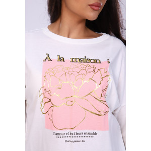 Туника женская №80013 кулирка (р-ры: 48-62) молочный Туника женская №80013 кулирка (р-ры: 48-62) молочный