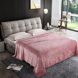 Плед велсофт жаккард пудра Плед велсофт жаккард пудра