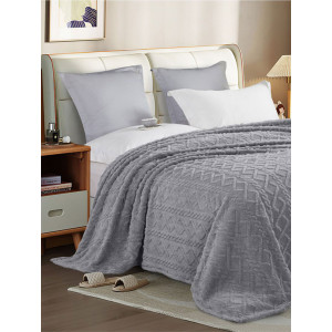 Плед велсофт "Гамми" серый Плед велсофт "Гамми" серый