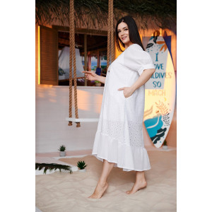 Платье женское №9183 шитье (последний размер) белый 58 Платье женское №9183 шитье (последний размер) белый 58