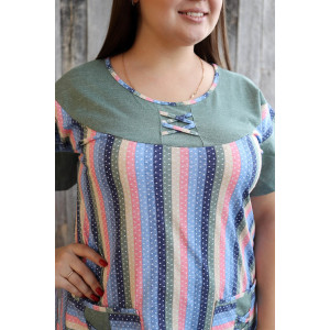 Платье женское №9105 кулирка (последний размер) олива 56 Платье женское №9105 кулирка (последний размер) олива 56