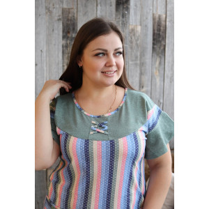 Платье женское №9105 кулирка (последний размер) олива 56 Платье женское №9105 кулирка (последний размер) олива 56