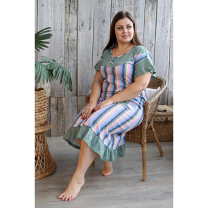 Платье женское №9105 кулирка (последний размер) олива 56 Платье женское №9105 кулирка (последний размер) олива 56