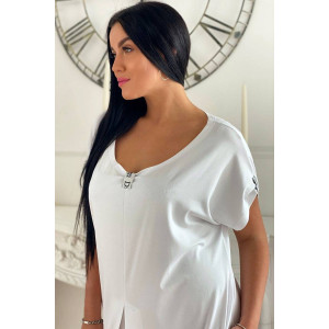 Платье женское №9064 вискоза пенье (последний размер) белый 48 Платье женское №9064 вискоза пенье (последний размер) белый 48