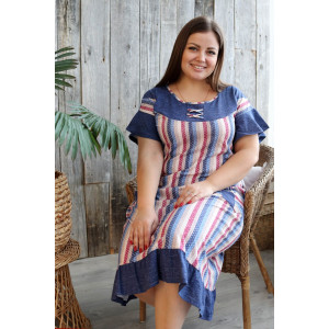 Платье женское №9105 кулирка (последний размер) джинс 58 Платье женское №9105 кулирка (последний размер) джинс 58