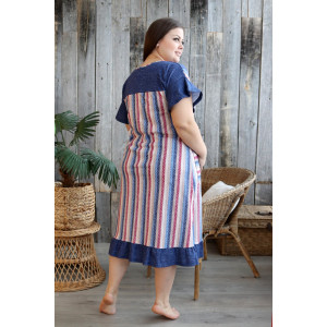 Платье женское №9105 кулирка (последний размер) джинс 58 Платье женское №9105 кулирка (последний размер) джинс 58