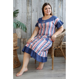 Платье женское №9105 кулирка (последний размер) джинс 58 Платье женское №9105 кулирка (последний размер) джинс 58