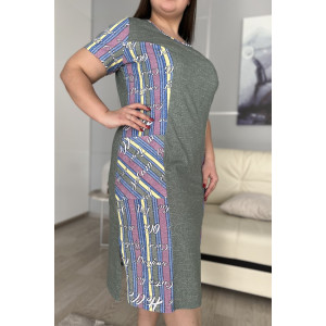 Платье женское №7306 кулирка (последний размер) хаки 58 Платье женское №7306 кулирка (последний размер) хаки 58