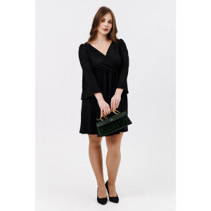 Платье женское №7355 вискоза пенье (последний размер) черный 50 Платье женское №7355 вискоза пенье (последний размер) черный 50