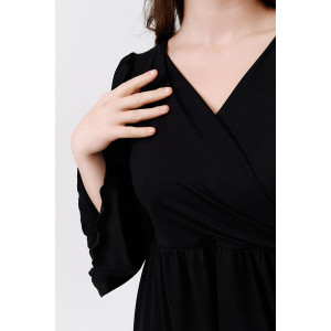 Платье женское №7355 вискоза пенье (последний размер) черный 50 Платье женское №7355 вискоза пенье (последний размер) черный 50