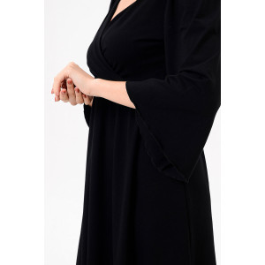 Платье женское №7355 вискоза пенье (последний размер) черный 50 Платье женское №7355 вискоза пенье (последний размер) черный 50