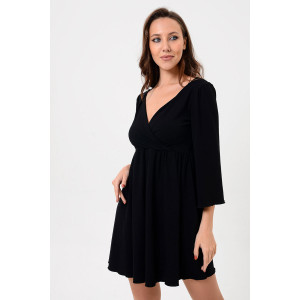 Платье женское №7355 вискоза пенье (последний размер) черный 50 Платье женское №7355 вискоза пенье (последний размер) черный 50