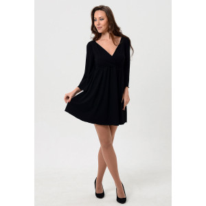 Платье женское №7355 вискоза пенье (последний размер) черный 50 Платье женское №7355 вискоза пенье (последний размер) черный 50