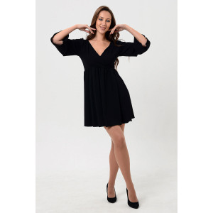 Платье женское №7355 вискоза пенье (последний размер) черный 50 Платье женское №7355 вискоза пенье (последний размер) черный 50