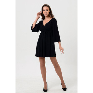 Платье женское №7355 вискоза пенье (последний размер) черный 50 Платье женское №7355 вискоза пенье (последний размер) черный 50