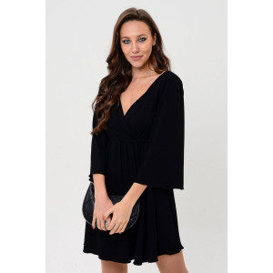 Платье женское №7355 вискоза пенье (последний размер) черный 50 Платье женское №7355 вискоза пенье (последний размер) черный 50