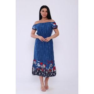 Платье женское №71003 кулирка (последний размер) джинс 52 Платье женское №71003 кулирка (последний размер) джинс 52