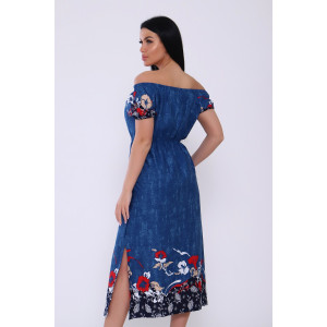 Платье женское №71003 кулирка (последний размер) джинс 52 Платье женское №71003 кулирка (последний размер) джинс 52