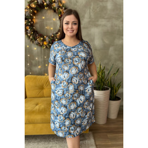 Платье женское №7303 кулирка (последний размер) розы 64 Платье женское №7303 кулирка (последний размер) розы 64