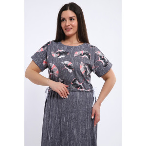 Платье женское №24250 кулирка (последний размер) серый 62 Платье женское №24250 кулирка (последний размер) серый 62