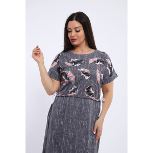 Платье женское №24250 кулирка (последний размер) серый 62 Платье женское №24250 кулирка (последний размер) серый 62