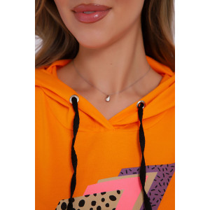 Платье женское ЕПЛ-1065 кулирка (последний размер) оранжевый 50,52 Платье женское ЕПЛ-1065 кулирка (последний размер) оранжевый 50,52