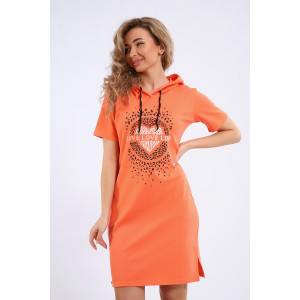 Платье женское ЕПЛ-1067 рибана (последний размер) оранжевый 56 Платье женское ЕПЛ-1067 рибана (последний размер) оранжевый 56