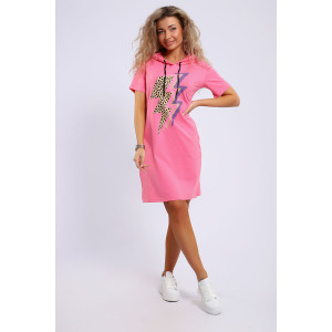 Платье женское ЕПЛ-1065 кулирка (последний размер) коралловый 52 Платье женское ЕПЛ-1065 кулирка (последний размер) коралловый 52