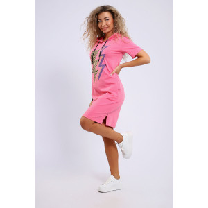 Платье женское ЕПЛ-1065 кулирка (последний размер) коралловый 52 Платье женское ЕПЛ-1065 кулирка (последний размер) коралловый 52