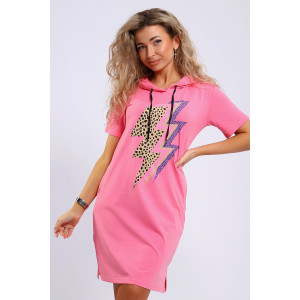 Платье женское ЕПЛ-1065 кулирка (последний размер) коралловый 52 Платье женское ЕПЛ-1065 кулирка (последний размер) коралловый 52