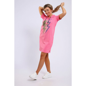 Платье женское ЕПЛ-1065 кулирка (последний размер) коралловый 52 Платье женское ЕПЛ-1065 кулирка (последний размер) коралловый 52