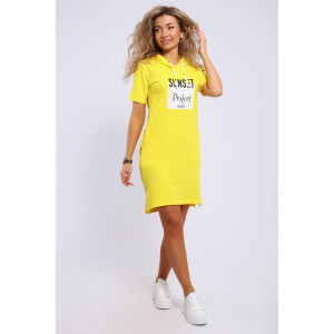Платье женское ЕПЛ-1066 пике (последний размер) желтый 50,54 Платье женское ЕПЛ-1066 пике (последний размер) желтый 50,54