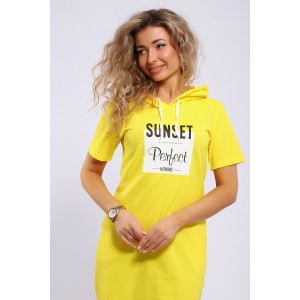 Платье женское ЕПЛ-1066 пике (последний размер) желтый 50,54 Платье женское ЕПЛ-1066 пике (последний размер) желтый 50,54