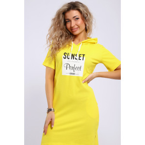 Платье женское ЕПЛ-1066 пике (последний размер) желтый 50,54 Платье женское ЕПЛ-1066 пике (последний размер) желтый 50,54