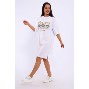 Платье женское ЕПЛ-1062 кулирка (последний размер) белый 52 Платье женское ЕПЛ-1062 кулирка (последний размер) белый 52