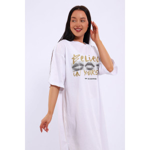 Платье женское ЕПЛ-1062 кулирка (последний размер) белый 52 Платье женское ЕПЛ-1062 кулирка (последний размер) белый 52