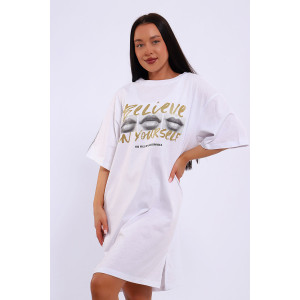 Платье женское ЕПЛ-1062 кулирка (последний размер) белый 52 Платье женское ЕПЛ-1062 кулирка (последний размер) белый 52