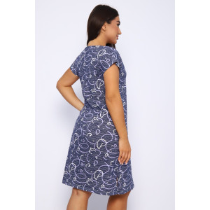 Платье женское №016 кулирка (последний размер) синий 48 Платье женское №016 кулирка (последний размер) синий 48