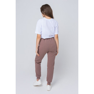 Брюки женские №8293 футер 3-х нитка с начесом (последний размер) капучино 52