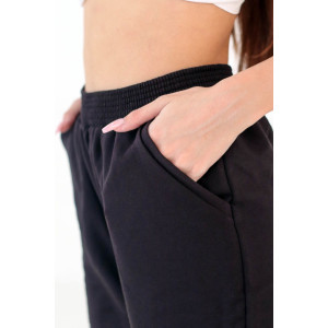 Брюки женские "Январь" футер 2-х нитка с начесом (последний размер) черный 46,48,58