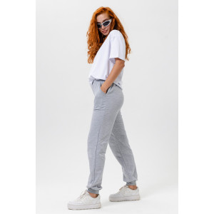 Брюки женские "Январь" футер 2-х нитка с начесом (последний размер) серый 46,48,50