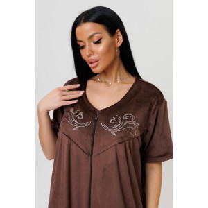 Халат женский 2229/1 велюр (последний размер) шоколад 58 Халат женский 2229/1 велюр (последний размер) шоколад 58