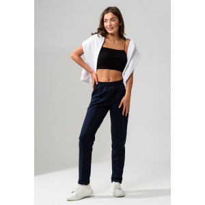 Брюки женские №67169О футер с лайкрой 2-х нитка (последний размер) темно-синий 46,56,58