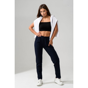 Брюки женские №67169О футер с лайкрой 2-х нитка (последний размер) темно-синий 46,56,58