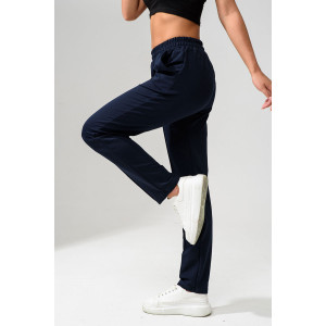 Брюки женские №67169О футер с лайкрой 2-х нитка (последний размер) темно-синий 46,56,58