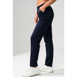 Брюки женские №67169О футер с лайкрой 2-х нитка (последний размер) темно-синий 46,56,58