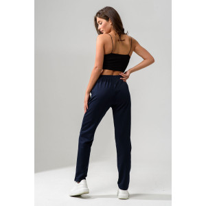 Брюки женские №67169О футер с лайкрой 2-х нитка (последний размер) темно-синий 46,56,58